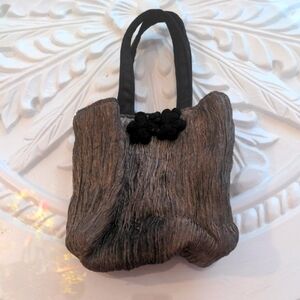 Vintage Lisa Violeto, Elegant Black/ Metallic Women's Mini Bag